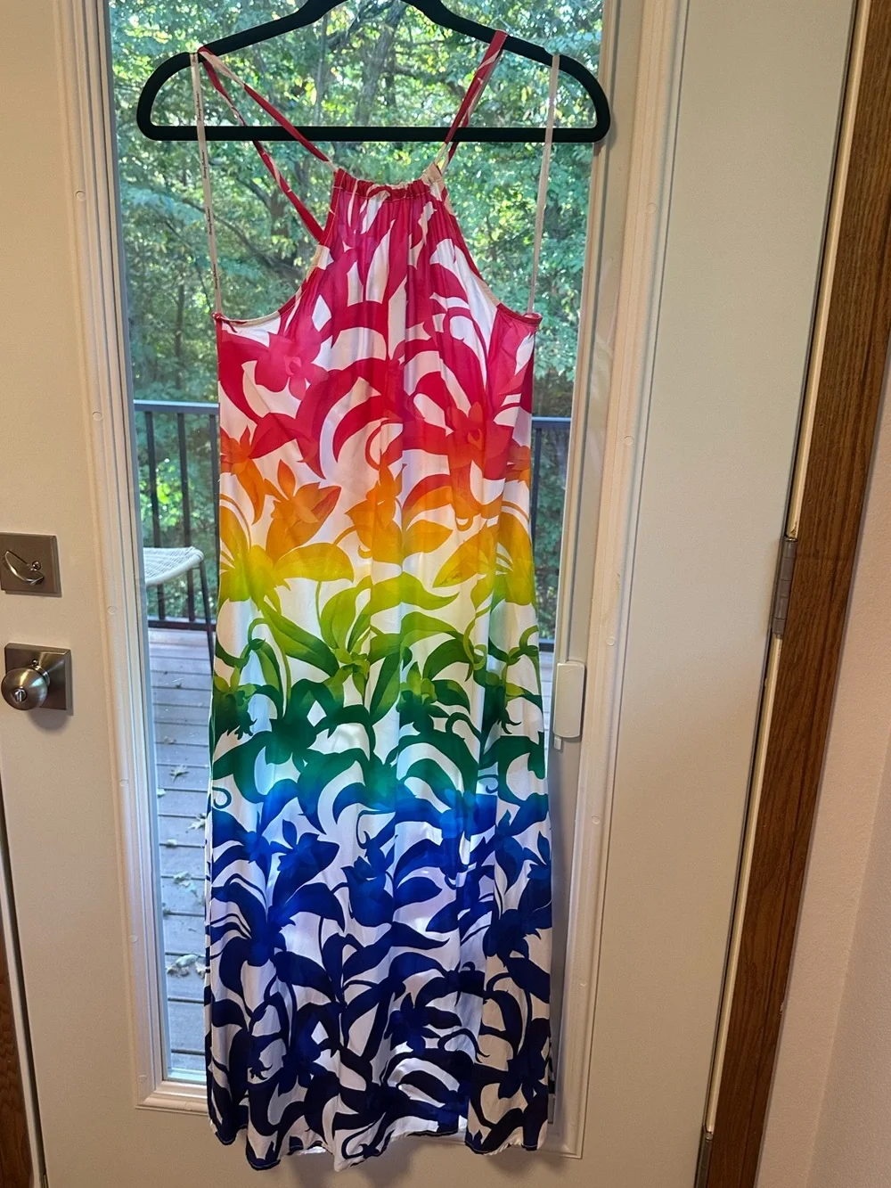Tommy Bahama Rainbow Floral Strapless Maxi Dress -Small